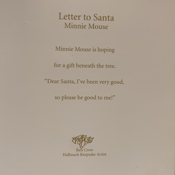 Hallmark Keepsake - Disney Minnie Mouse - Letter to Santa - Picture 5 of 5